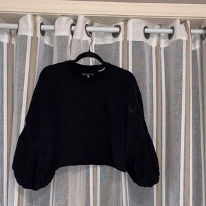 Black Cropped Sweatshirt